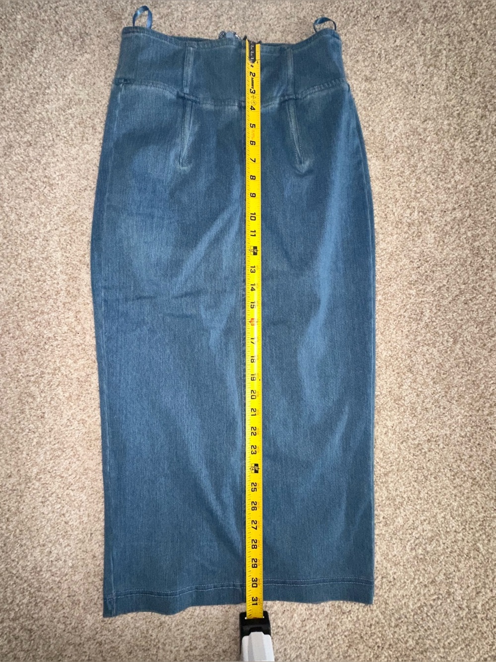 JLUXLABEL Rare NAT x LIV Denim Midi Pencil Skirt size Large - Picture 8 of 11